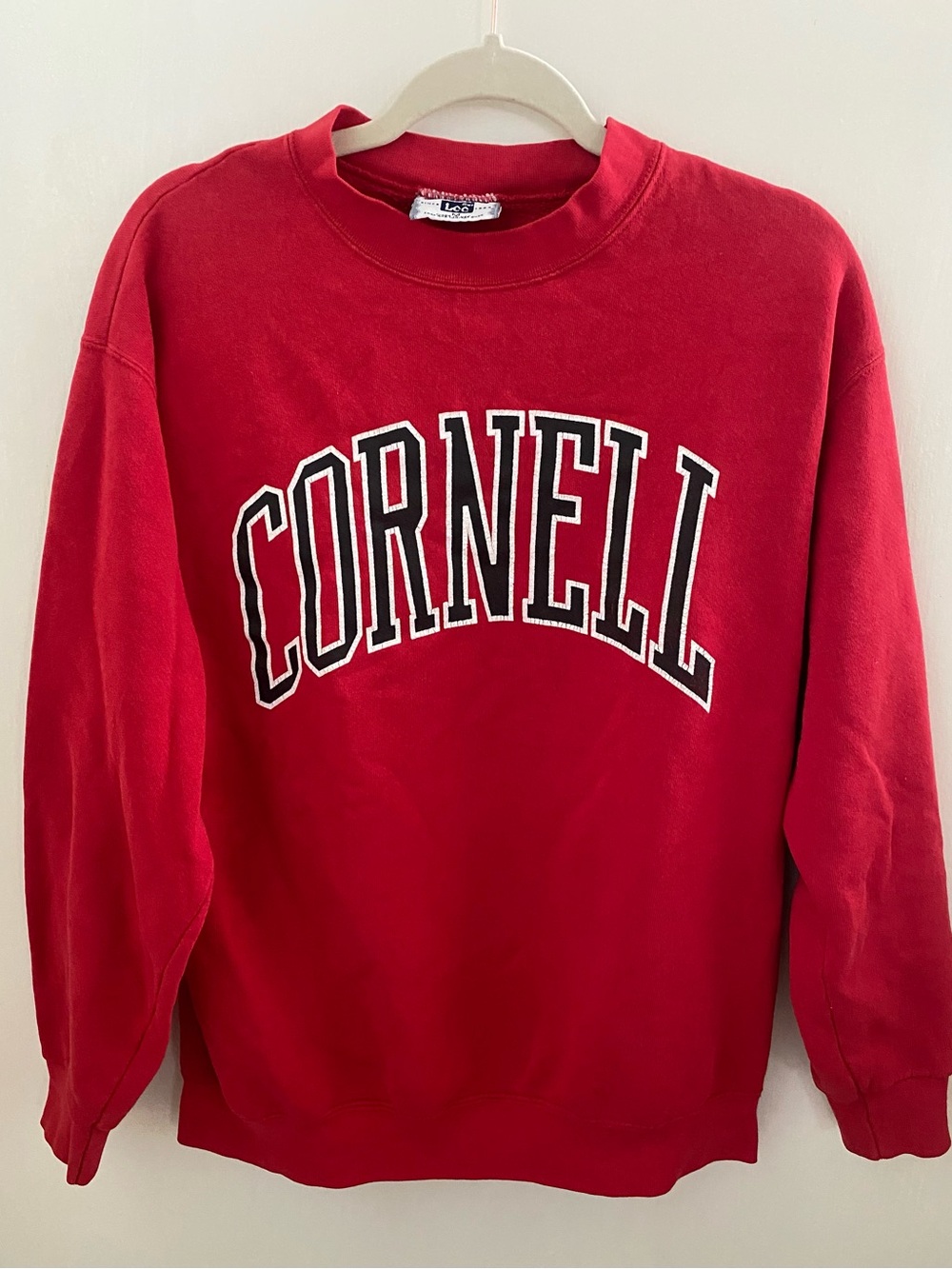 90s Vintage Preppy Collegiate Cornell Red Crewneck Sweatshirt